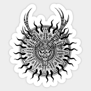 Deer Skull Psychedelic Sticker